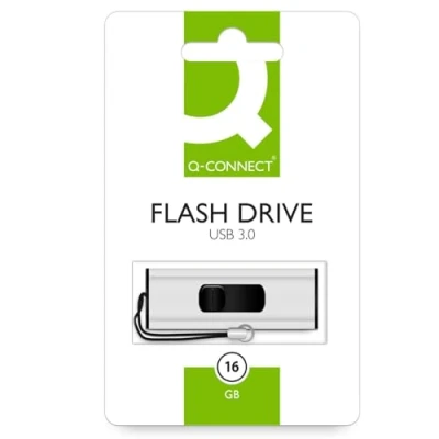 Afbeelding van Q Connect Pendrive 16 GB ( KF16369) (16 GB, USB A), stick, Zilver, Wit, Zwart