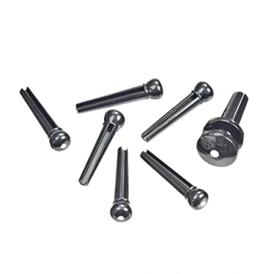 Afbeelding van D&#039;Addario PWPS10 brugpennen set zwart met Witte Stip 8 pack Pegs