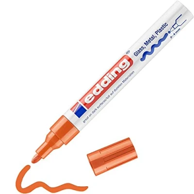 Afbeelding van edding 750 glanslakmarker oranje 1ST 2 4 mm / 9 006