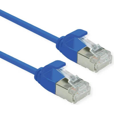 Afbeelding van ROLINE F/UTP DataCenter Patchkabel Cat.6A (Class EA), LSOH, extra dun, blauw, 3 m