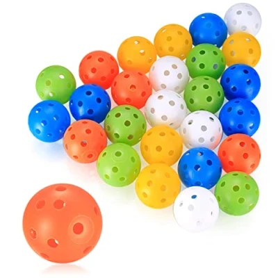 Afbeelding van 28 stuks golfballen, holle luchtstroom, oefenballen, kunststof, 40 mm, voor swing oefening, golfspellen buiten, volwassenen en kinderen
