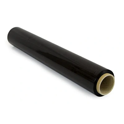 Afbeelding van OFITURIA Verpakkingsfolie, uittrekbaar, 50 cm breed en rekbaar tot 300 meter lengte, handmatige elastische folierol voor industriële verpakking (zwart, 1)