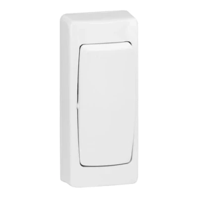 Afbeelding van Legrand 086084 wisselschakelaar opbouw compleet smalle versie wit
