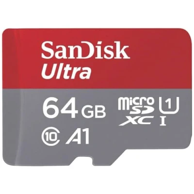 Afbeelding van SanDisk microSDXC Ultra 64GB (140MB/s A1 Cl. 10 UHS I) + Adapter Tablet kaart 64 GB Application Performance Class, Class 1