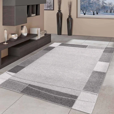 Afbeelding van Modern Vloerkleed City Chic Lijstmotief Grijs 160x220 Cm