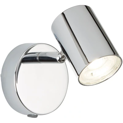 Afbeelding van LED wandspot Rollo, chroom met schakelaar