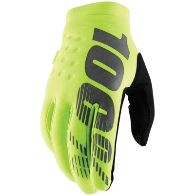 Afbeelding van 100% Brisker Crosshandschoenen Fluor Geel maat S