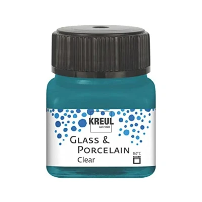 Afbeelding van KREUL Glass &amp; Porcelain 16216 helder glas 20 ml en porseleinverf op waterbasis, sneldrogend, transparant