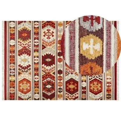 Afbeelding van Beliani AYGAVAN Kelim vloerkleed Multicolor Wol