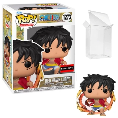 Afbeelding van Funko Pop! Animatie: One Piece Red Hawk Luffy Glow in The Dark Chase Exclusief bij Amazon Vinyl Figuur om te verzamelen Cadeau idee Officiële Producten Anime Fans