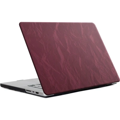 Afbeelding van Selencia Laptop Cover Geschikt voor MacBook Pro 13 inch (2020) A2251 / A2289 Fluwelen Donkerrood