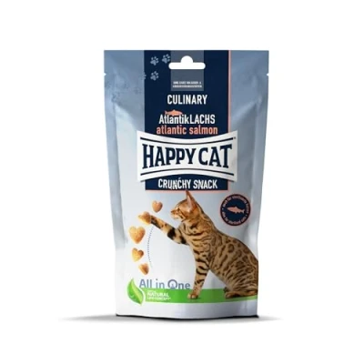 Afbeelding van 2x70g Happy Cat Culinary Crunchy Snack Atlantik Zalm Kattensnack