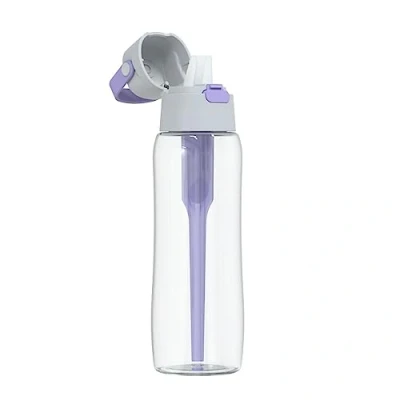 Afbeelding van Dafi Solid filterfles, waterfles, handig en ergonomisch, gemaakt van Tritan, vervangbaar koolfilter, perfect voor sportschool, school thuis, paars