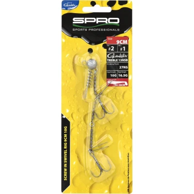 Afbeelding van Spro Screw in Swivel Rig 9cm Treble 13NSB (Lure Lenght 14 20cm) Maat : 10g