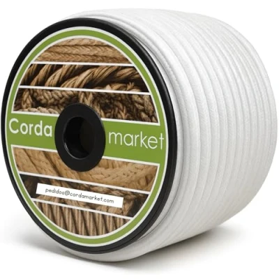 Afbeelding van CORDAMARKET 10 mm elastisch voor volwassenen, uniseks, wit, 25 m
