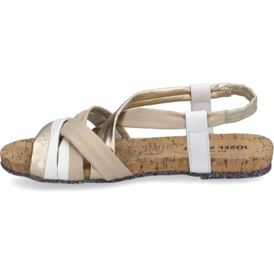 Afbeelding van Josef Seibel Sandalen, Dames, Maat: 39, Beige/white Leer
