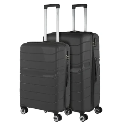 Afbeelding van ITACA Travel Bagage Set Super Resistant Material. Reisbagageset Hangslot met combinatie TSA 760400, Antraciet
