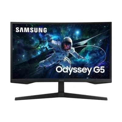Image de Samsung Odyssey G5 S27CG554EU G55C Series écran LED jeux incurvé 27&quot; 2560 x 1440 QHD @ 165 Hz VA 300 cd/m² 2500:1 HDR10 1 ms HDMI, DisplayPort noir