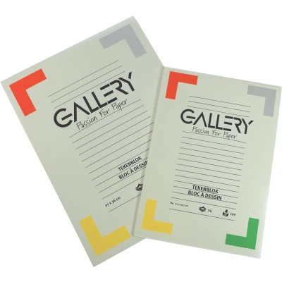 Afbeelding van Gallery tekenblok, houtvrij papier, 120 g/m², ft 27 x 36 cm, blok van 24 vel tekenpapier