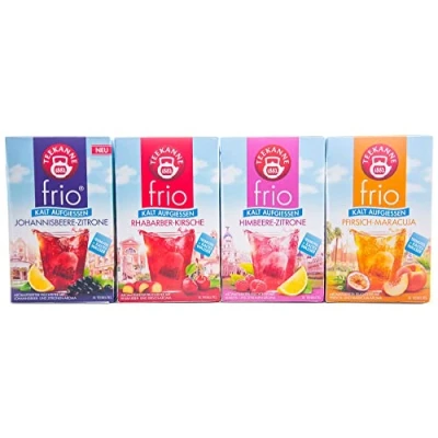 Afbeelding van Teekanne frio 4 stuks reumakersen, citroenen, framboos, perzik en maracuja (4 x 45 g)
