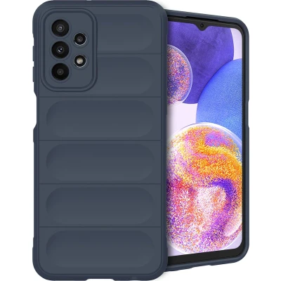 Afbeelding van iMoshion Hoesje Siliconen Geschikt voor Samsung Galaxy A23 (5G) EasyGrip Backcover Donkerblauw