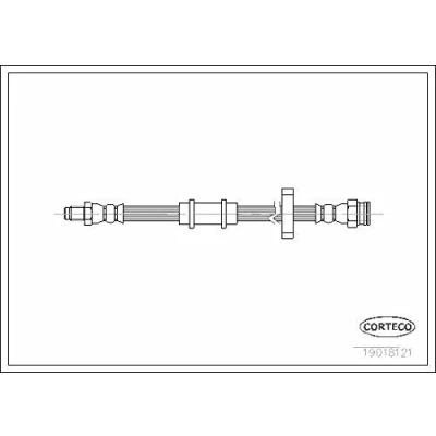 Afbeelding van CORTECO 19018121 Remslang Vooras 434 FIAT: Panda I Hatchback