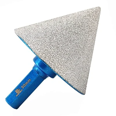 Afbeelding van BRSCHNITT Diamantafschuiningsboor 50 mm zeskantschacht 9,5 voor het vergroten, polijsten, snijden, afronden en vormen van bestaande gaten in marmeren porseleinen tegels.