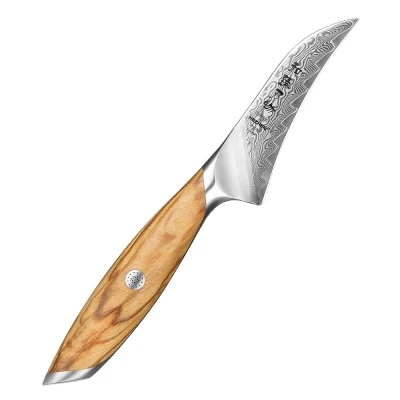 Afbeelding van Hezhen X01 Flagship Series Schilmes Damascus Poederstaal (73 laags met kern van 14Cr14MoVNb) Olijfhout Professioneel vlijmscherp damastmes Inclusief mooie geschenkdoos