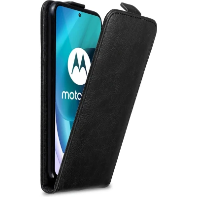 Afbeelding van Cadorabo Hoesje geschikt voor Motorola MOTO G71 5G in ZWARTE NACHT Beschermhoes flip design Case Cover met magnetische sluiting