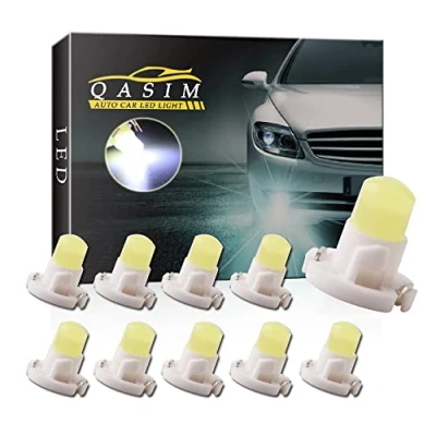 Afbeelding van Qasim 10 x T4.2 COB led lampen, 1SMD, wit, voor dashboard, snelheidsmeter, instrumentmeter, DC 12 V