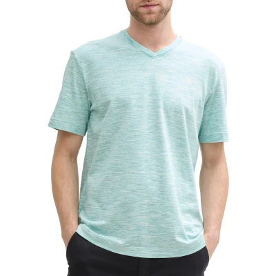Afbeelding van Tom Tailor T shirt Heren M Groen Katoen 1045668