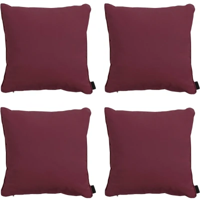 Afbeelding van Madison Sierkussen 60x60 piping Panama bordeaux 4 stuks