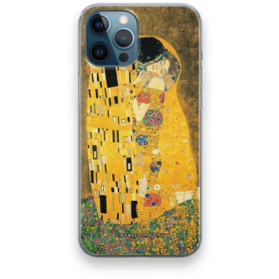 Afbeelding van Case Company® hoesje geschikt voor iPhone 12 Pro Der Kuss Soft Cover Telefoonhoesje Bescherming aan alle Kanten en Schermrand