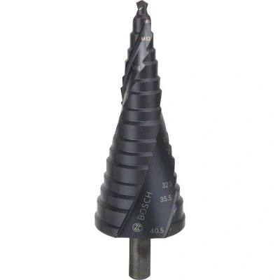 Afbeelding van Bosch Accessories 2608588071 HSS Getrapte boor 6 38.5 mm, 40.5 M10 M40 TiAIN Gezamenlijke lengte 125.5 mm 3 vlakken schacht 1 stuk(s)