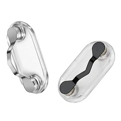 Afbeelding van 2 stuks magnetische brillenhouder, houder voor brillen, vaste voorwerpen, badges, identiteitskaarten