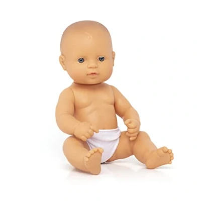 Afbeelding van Miniland 31032 Europese babytas voor meisjes zonder ondergoed 32 cm