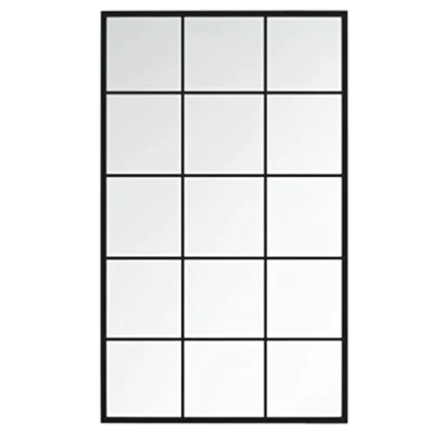 Afbeelding van vidaXL Wandspiegel, zwart, 100 x 60 cm, metaal