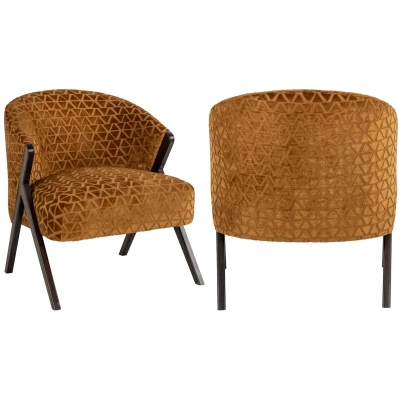 Afbeelding van Richmond Interiors Mia Fauteuil Gold Triangle