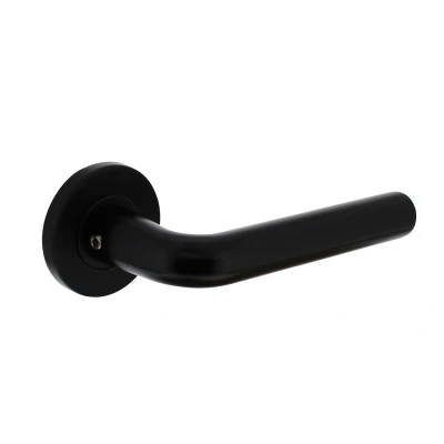 Afbeelding van Intersteel Deurklink zwart Recht Ø55x8 mm met nokken Ø6x12