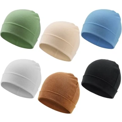 Afbeelding van DRESHOW 6 stuks babymuts voor pasgeborenen, peuters, zacht, schattig, gebreid, baby&#039;s, uniseks, ziekenhuismutsen, warm, kinderen, jongens en meisjes, 0 maanden, platte hoed 35A 08