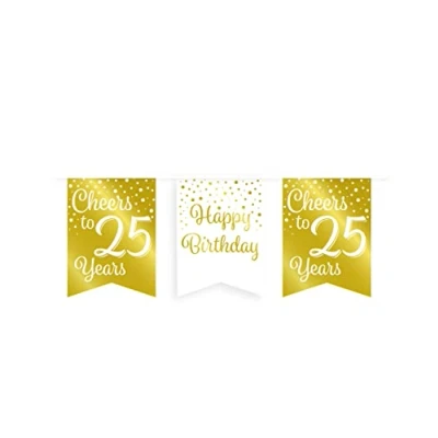 Afbeelding van Slinger Cheers to 25 years wit/goud 6m