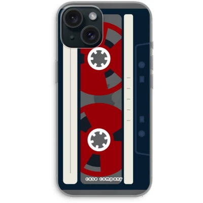 Afbeelding van Case Company® hoesje geschikt voor iPhone 15 Here&#039;s your tape Soft Cover Telefoonhoesje Bescherming aan alle Kanten en Schermrand
