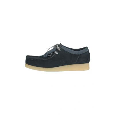 Afbeelding van Clarks Wallabee Sportieve veterschoenen, Heren, Maat: 45, Navy Leer
