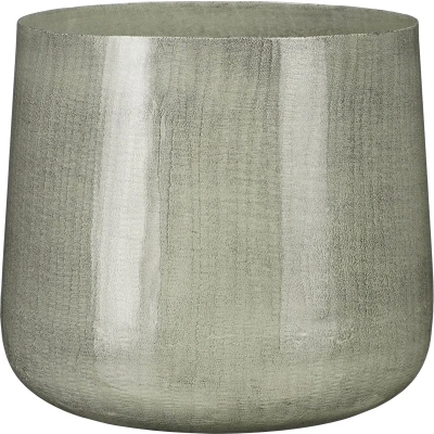 Afbeelding van Mica Decorations Bloempot Benson 26x26x24 cm Ijzer Lichtgrijs