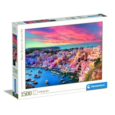 Afbeelding van Clementoni 31723 Picturesque Procida Island Puzzel 1500 stukjes, hoogwaardige collectie, volwassenen, gemaakt in Italië, meerkleurig, 31723, 59,2 x 84,3 cm