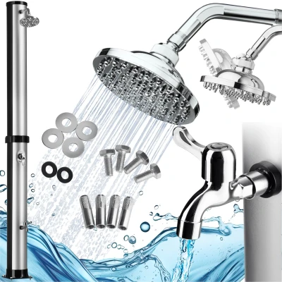 Afbeelding van tectake Buitendouche Orinoco 38 l zwart zilver 404472