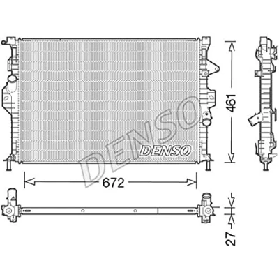 Afbeelding van DENSO DRM10048 Radiateur 672 477 27