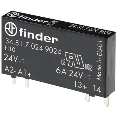Afbeelding van Finder Halfgeleiderrelais 34.81.7.024.9024 Schakelspanning (max.): 33 V/DC Direct schakelend 1 stuk(s)