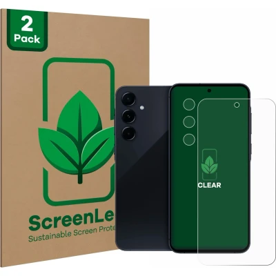 Afbeelding van ScreenLeaf Screenprotector voor Samsung Galaxy A55 5G (Voor+Camera) Duurzame schermbescherming Folie Beschermfolie transparant (2 Stuks)