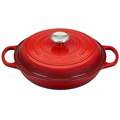 Image de Le Creuset Faitout Signature en Fonte Émaillée, Rond, Ø 26 cm, 2 L, 4.205 kg, Cerise, 21180260602430